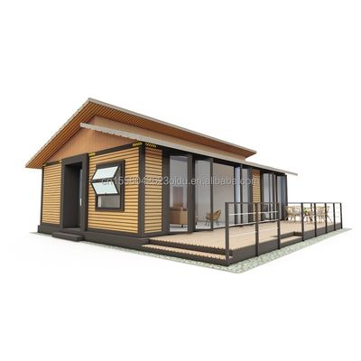 Moderne de l'UE 3 chambres à coucher Container maison de bois paroi extérieure et de l'acier galvanisé pliage 180g pour résidentiel