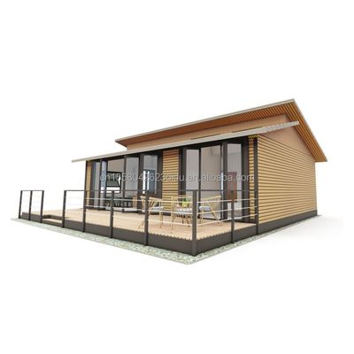 Moderne de l'UE 3 chambres à coucher Container maison de bois paroi extérieure et de l'acier galvanisé pliage 180g pour résidentiel