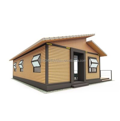 Moderne de l'UE 3 chambres à coucher Container maison de bois paroi extérieure et de l'acier galvanisé pliage 180g pour résidentiel
