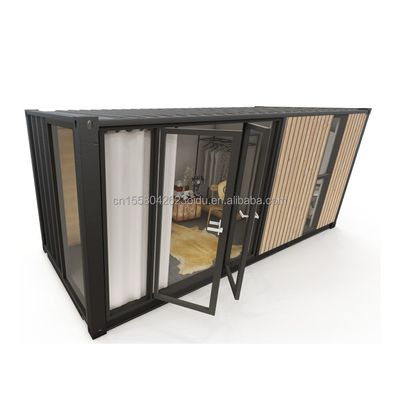 Des maisons en conteneurs modernes à un étage de style luxueux Des bâtiments préfabriqués en bois minuscules pour les hôtels Appartements Villas ou cabines