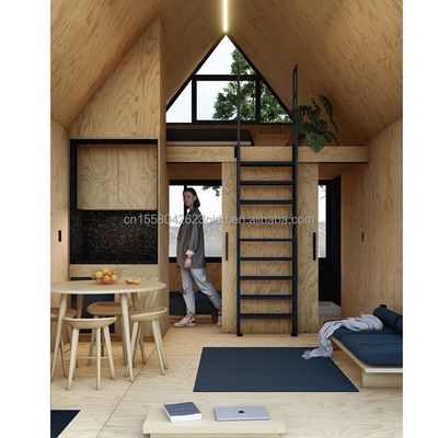 Maison miniature moderne en triangle A Maison préfabriquée remorque en acier plat et panneau sandwich Maison mobile pour hôtel ou autre