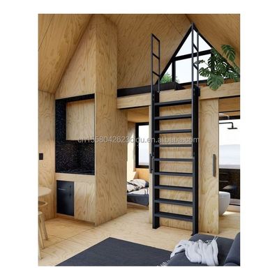 Maison miniature moderne en triangle A Maison préfabriquée remorque en acier plat et panneau sandwich Maison mobile pour hôtel ou autre
