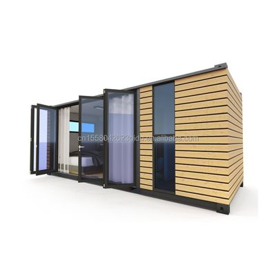 Cadre en acier galvanisé en acier pliant 180g pour 20 pieds Studio Murs extérieurs en bois Container d'expédition Maison Container de style