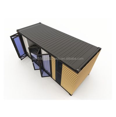 Cadre en acier galvanisé en acier pliant 180g pour 20 pieds Studio Murs extérieurs en bois Container d'expédition Maison Container de style