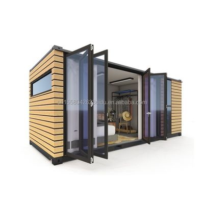 Cadre en acier galvanisé en acier pliant 180g pour 20 pieds Studio Murs extérieurs en bois Container d'expédition Maison Container de style