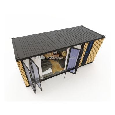 Cadre en acier galvanisé en acier pliant 180g pour 20 pieds Studio Murs extérieurs en bois Container d'expédition Maison Container de style