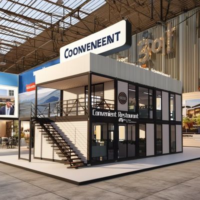 Couleur personnalisée assemblage facile modulaire logement préfabriqué pour restaurant magasin centre commercial supermarché conteneur maison bar design