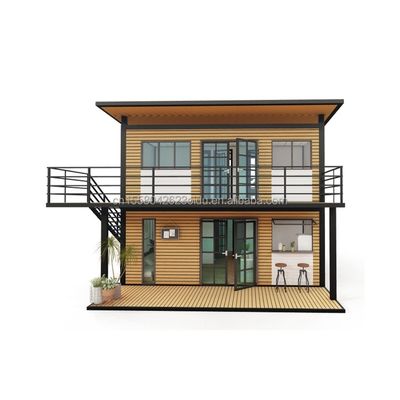 20ft/40ft cadre en acier galvanisé en acier pliant 180g moderne 4 chambres Bilayer préfabriqué maison de conteneur extensible conception pour le centre commercial