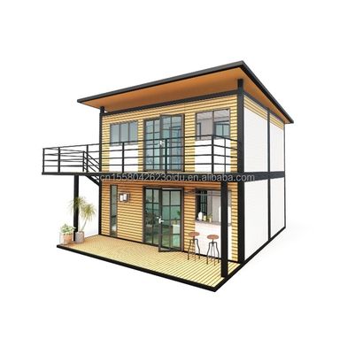 20ft/40ft cadre en acier galvanisé en acier pliant 180g moderne 4 chambres Bilayer préfabriqué maison de conteneur extensible conception pour le centre commercial