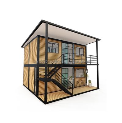 20ft/40ft cadre en acier galvanisé en acier pliant 180g moderne 4 chambres Bilayer préfabriqué maison de conteneur extensible conception pour le centre commercial