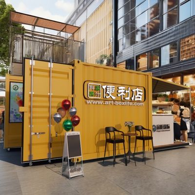 Barres de conteneurs préfabriquées pour la restauration rapide en extérieur