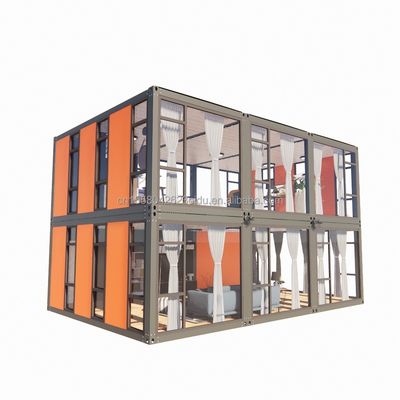 Hôtel Produit en acier à paquet plat Design moderne Appartement fabriqué par Cbox Luxe Maison de conteneur portable à deux couches
