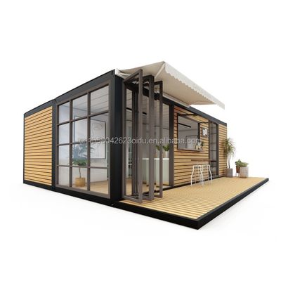 Hôtel Accommodation 2024 Style Luxe maison miniature portable préfabriquée avec 50/75/100mm ondes panneaux sandwich murs et design