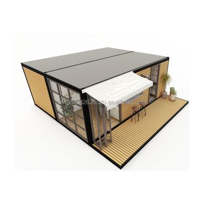 Hôtel Accommodation 2024 Style Luxe maison miniature portable préfabriquée avec 50/75/100mm ondes panneaux sandwich murs et design