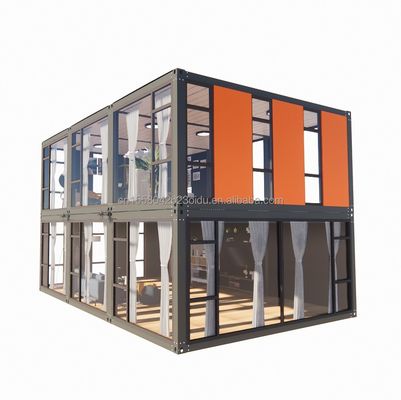 Hôtel Produit en acier à paquet plat Design moderne Appartement fabriqué par Cbox Luxe Maison de conteneur portable à deux couches