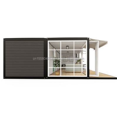Style Maison de conteneurs de deux chambres avec des tubes carrés en acier galvanisé Structure et cuisine Salon