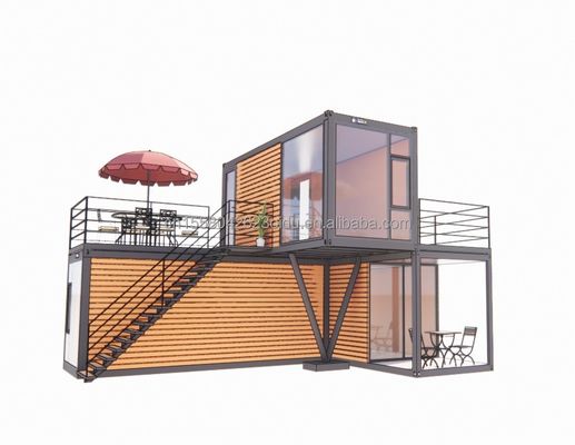 50/75/100 mm Panneau sandwich ondulé Mur 20 pieds Contenant d'expédition portable Magasin de vêtements Magasin mobile préfabriqué Magasin de détail pop-up
