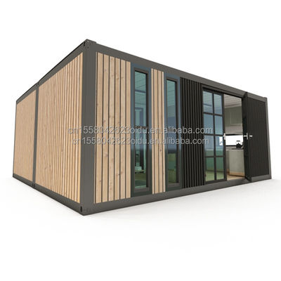 Maison mobile amovible personnalisable UE Deux chambres à coucher Deux maison de conteneurs préfabriquée de 20 pieds pour une vie personnalisée