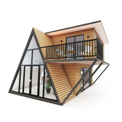 Maison miniature préfabriquée portable avec châssis en acier en acier galvanisé 180g et 50/75/100mm Wave Sandwich Panel Walls