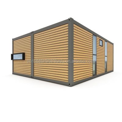 Maison en acier galvanisé pliant 180g Design moderne 2 chambres préfabriquées maison de conteneurs extensible pour l'application du centre commercial