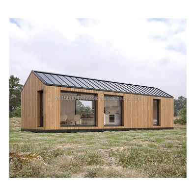 fenêtres en alliage d'aluminium toit triangulaire moderne maison préfabriquée toit plat conteneur résidentiel maisons préfabriquées en bois panneau sandwich en acier en extérieur