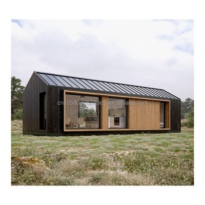fenêtres en alliage d'aluminium toit triangulaire moderne maison préfabriquée toit plat conteneur résidentiel maisons préfabriquées en bois panneau sandwich en acier en extérieur