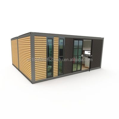 Maison en acier galvanisé pliant 180g Design moderne 2 chambres préfabriquées maison de conteneurs extensible pour l'application du centre commercial