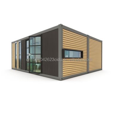 Maison en acier galvanisé pliant 180g Design moderne 2 chambres préfabriquées maison de conteneurs extensible pour l'application du centre commercial