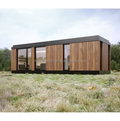 fenêtres en alliage d'aluminium toit triangulaire moderne maison préfabriquée toit plat conteneur résidentiel maisons préfabriquées en bois panneau sandwich en acier en extérieur