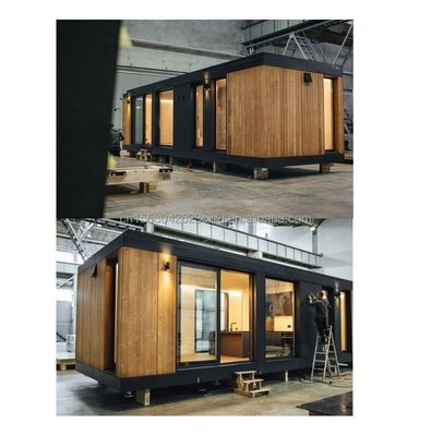 fenêtres en alliage d'aluminium toit triangulaire moderne maison préfabriquée toit plat conteneur résidentiel maisons préfabriquées en bois panneau sandwich en acier en extérieur