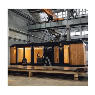 fenêtres en alliage d'aluminium toit triangulaire moderne maison préfabriquée toit plat conteneur résidentiel maisons préfabriquées en bois panneau sandwich en acier en extérieur