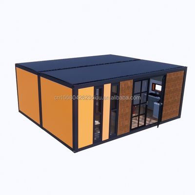 Acier galvanisé pliant 180g UE moderne 2 chambres préfabriquées en acier maison de conteneurs expandable Conception pour l'application du centre commercial