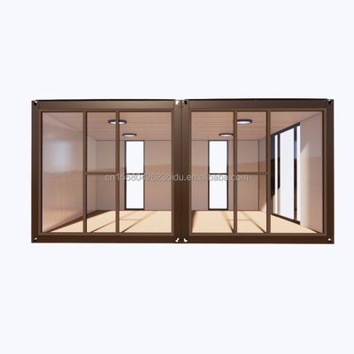 Maison de conteneurs en acier préfabriqué moderne de 2 chambres à coucher pour l'application de centre commercial