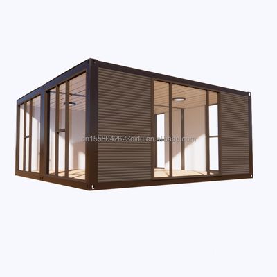 Maison de conteneurs en acier préfabriqué moderne de 2 chambres à coucher pour l'application de centre commercial