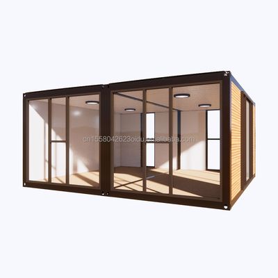 Maison de conteneurs en acier préfabriqué moderne de 2 chambres à coucher pour l'application de centre commercial