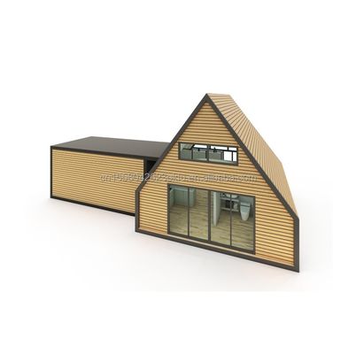Panneau sandwich de design moderne Maison triangulaire en bois pour hôtels Beach Soirée Vacances avec un design de conteneur élégant