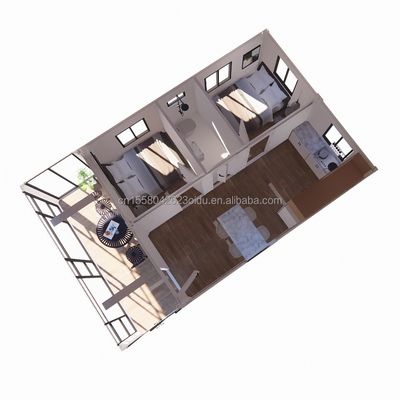 Maison de conteneurs modernes élargis de 20 pieds pour carport mobile préfabriqué panneau sandwich en acier matériel hôtel restaurant bar