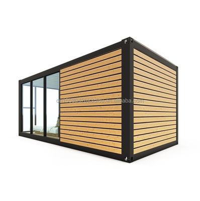 Couleur personnalisée Luxe moderne Petite maison en bois préfabriquée de 20 pieds 40 pieds Container en acier léger mobile Maison préfabriquée Appartement pour l'extérieur