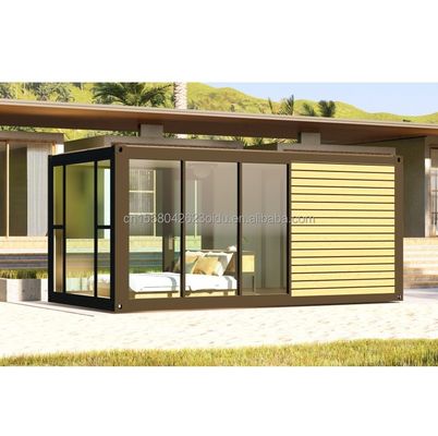 Couleur personnalisée Luxe moderne Petite maison en bois préfabriquée de 20 pieds 40 pieds Container en acier léger mobile Maison préfabriquée Appartement pour l'extérieur
