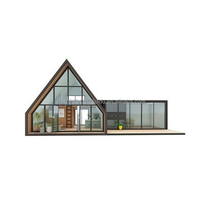 Moderne design Triangle Combiné Paquet plat d'acier et de bois Container maison évolutive pour une application extérieure 20ft ou 40f