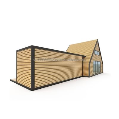 Moderne design Triangle Combiné Paquet plat d'acier et de bois Container maison évolutive pour une application extérieure 20ft ou 40f