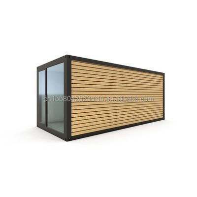 Maison de conteneurs d'hôtel en acier léger de 20 pieds avec panneau sandwich ondulé de 50/75/100 mm