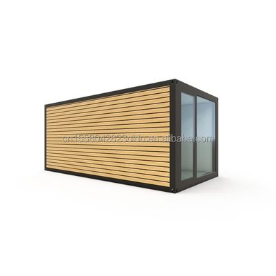 Maison de conteneurs d'hôtel en acier léger de 20 pieds avec panneau sandwich ondulé de 50/75/100 mm
