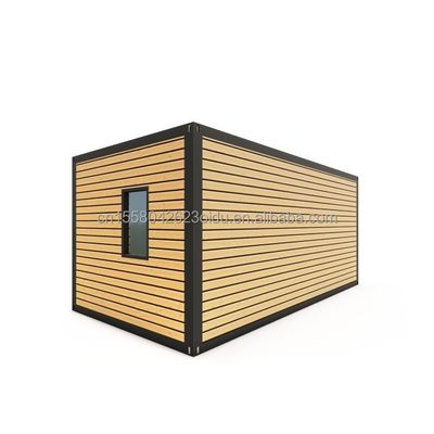 Maison de conteneurs d'hôtel en acier léger de 20 pieds avec panneau sandwich ondulé de 50/75/100 mm