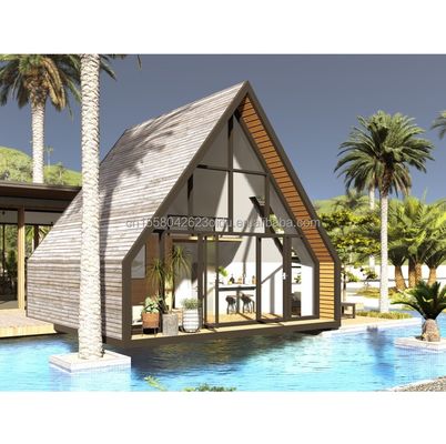 Container d'expédition en acier extérieur de 20 pieds ou 40 pieds Autre conception moderne maison de conteneurs triangulaire pour hôtel ou vacances en couple