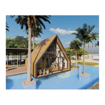 Container d'expédition en acier extérieur de 20 pieds ou 40 pieds Autre conception moderne maison de conteneurs triangulaire pour hôtel ou vacances en couple