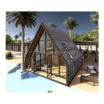 Container d'expédition en acier extérieur de 20 pieds ou 40 pieds Autre conception moderne maison de conteneurs triangulaire pour hôtel ou vacances en couple