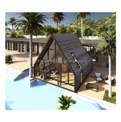 Container d'expédition en acier extérieur de 20 pieds ou 40 pieds Autre conception moderne maison de conteneurs triangulaire pour hôtel ou vacances en couple