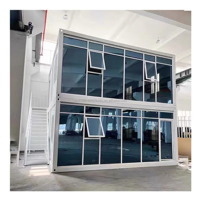 Bureau de conteneurs modulaires à la maison de couleur personnalisée pour le style luxueux 20 pieds maison de conteneurs mini-préfabriquée intégrée