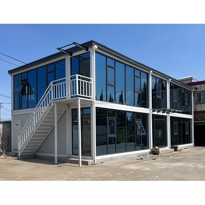 Bureau de conteneurs modulaires à la maison de couleur personnalisée pour le style luxueux 20 pieds maison de conteneurs mini-préfabriquée intégrée